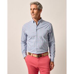 johnnie-O Blue and Pink Checkered Men's Shirt